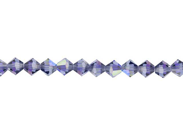 Preciosa : MC Bead 69-302 Rondell 4mm - Tanzanite AB (40pcs)