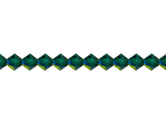 Preciosa : MC Bead 69-302 Rondell 6mm - Emerald AB (36pcs)