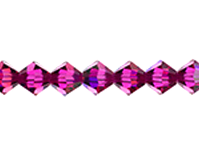 Preciosa : MC Bead 69-302 Rondell 6mm - Fuchsia AB (36pcs)