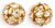 Rhinestone Balls 6mm : Gold - Lt Rosaline