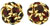 Rhinestone Balls 6mm : Gold - Siam Ruby