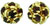 Rhinestone Balls 6mm : Gold - Ruby