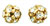 Rhinestone Balls 8mm : Gold - Crystal