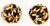 Rhinestone Balls 8mm : Gold - Ruby