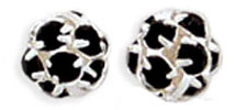 Rhinestone Balls 6mm : Silver - Jet