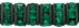 Rhinestone Rondelles 4.5mm : Black - Emerald