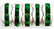 Rhinestone Rondelles 6mm : Silver - Green Emerald