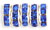 Rhinestone Rondelles 8mm : Silver - Sapphire