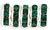 Rhinestone Rondelles 8mm : Silver - Emerald