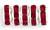 Rhinestone Rondelles 8mm : Silver - Ruby