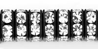 Rhinestone Squaredelles 6mm : Black - Crystal