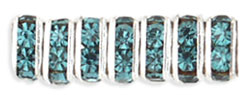 Rhinestone Squaredelles 4.5mm : Silver - Montana Blue