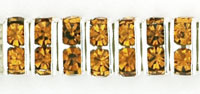 Rhinestone Squaredelles 6mm : Silver - Lt Topaz