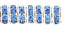 Rhinestone Squaredelles 6mm : Silver - Lt Sapphire