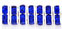 Rhinestone Squaredelles 6mm : Silver - Sapphire