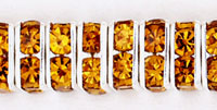 Rhinestone Squaredelles 8mm : Silver - Topaz