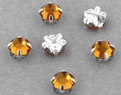 Crystal Rose Montees 4mm : Topaz