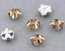 Crystal Rose Montees 4mm : Lt Colorado Topaz