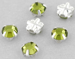 Crystal Rose Montees 4mm : Olivine