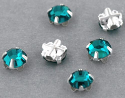 Crystal Rose Montees 4mm : Teal