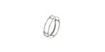 Starman Sterling Silver : Double Ring Link w/ 4 Dividers