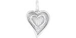 Starman Sterling Silver : Solid Heart Pendant w/ Open Loop