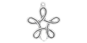 Starman Sterling Silver : 5-Loop Star-Shaped Link 20 x 17mm