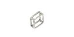 Starman Sterling Silver :  Double Square Ring with 4 Dividers
