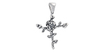 Starman Sterling Silver : Cross with Small Rose
