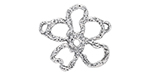 Starman Sterling Silver : Naturally Messy Flower Link 25 x 28mm