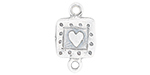 Starman Sterling Silver Essentials : Square Heart Link 13 x 7.5mm