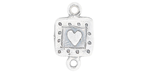 Starman Sterling Silver Essentials : Square Heart Link 13 x 7.5mm