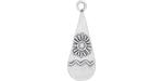 Starman Sterling Silver : Sun and Sea Teardrop Pendant