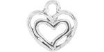 Starman Sterling Silver : Double Heart Pendant