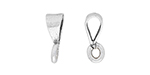 Starman Sterling Silver Essentials : Open Design Teardrop Bail with Loop 10 x 3.5mm