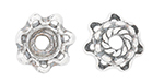 Starman Sterling Silver : Small Detailed Bead Cap 6 x 6mm