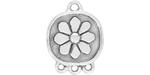 Starman Sterling Silver : 3 Ring Charm w/ Flower in Center