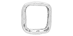 Starman Sterling Silver : Small Organic Square Link 9.5 x 8.5mm