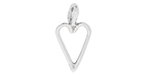 Starman Sterling Silver Essentials : Small Heart Frame Charm Dangle 2 x 7.5mm