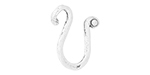 Starman Sterling Silver Essentials : Hammered Hook Clasp Part 13 x 10mm