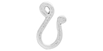 Starman Sterling Silver : French Hook Clasp with Loop 17 x 10mm
