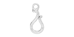 Starman Sterling Silver Essentials : French Hook Clasp with Round Loop 15 x 6.5mm