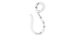 Starman Sterling Silver Essentials : Textured French Hook Clasp with Loop 18 x 7.5mm