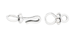 Starman Sterling Silver Essentials : Small Dotted Hook And Eye Clasp