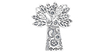 Starman Sterling Silver : Whimsical Tree Pendant 37 x 30mm