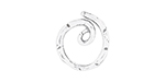 Starman Sterling Silver Essentials : Small Swirl Link with Center Dangle 11 x 9.5mm