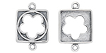 Starman Sterling Silver : Flower Link or Pendant 18 x 12.5mm
