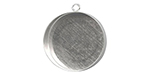 Starman Sterling Silver :  Bezel Cup Pendant, Round, 18mm, 1-Loop