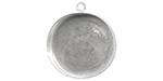 Starman Sterling Silver :  Bezel Cup Pendant, Round, 25mm, 1 Loop