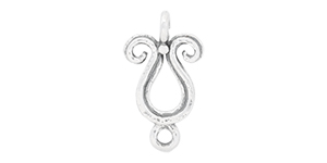 Starman Sterling Silver Essentials : Tiny Swirl Link 17 x 9.5mm